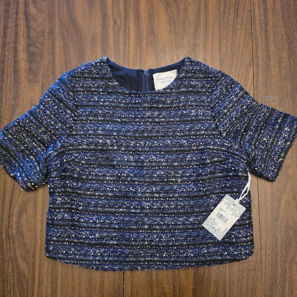 NWT SMALL Tuckernuck Hyacinth House Tweed Georgie Top